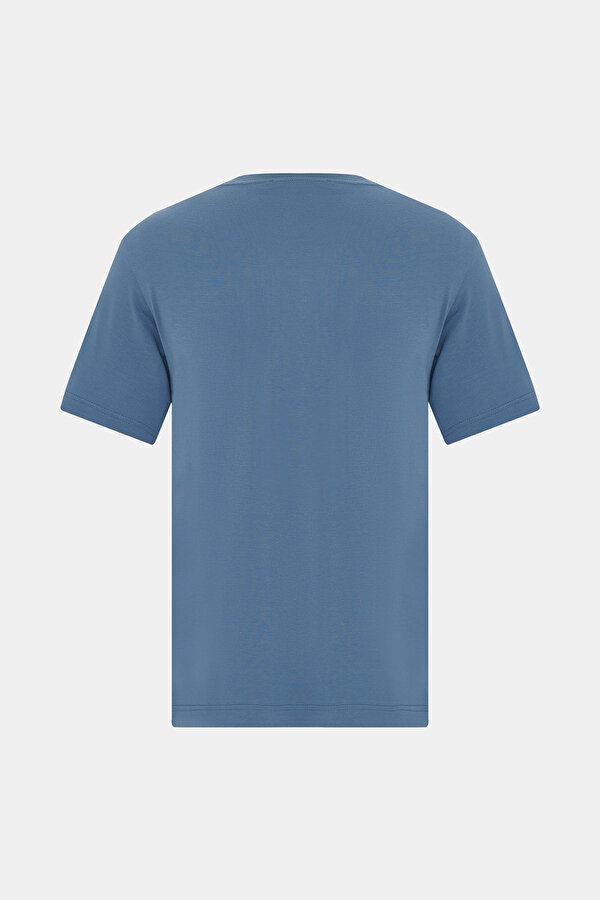DARK BLUE BASIC / ROUND NECKLINE SHORT SLEEVE TSHIRT 2