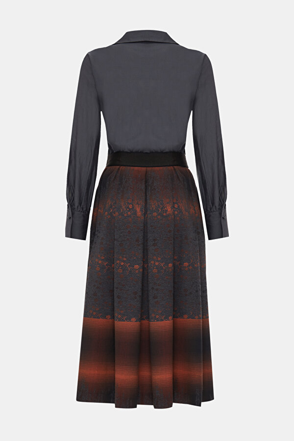 DARK BROWN LONG SLEEVE MIDI DRESS 6