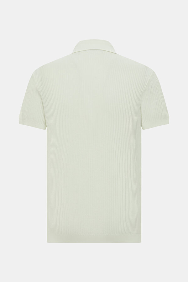 ECRU POLO NECK SHORT SLEEVE TSHIRT 2