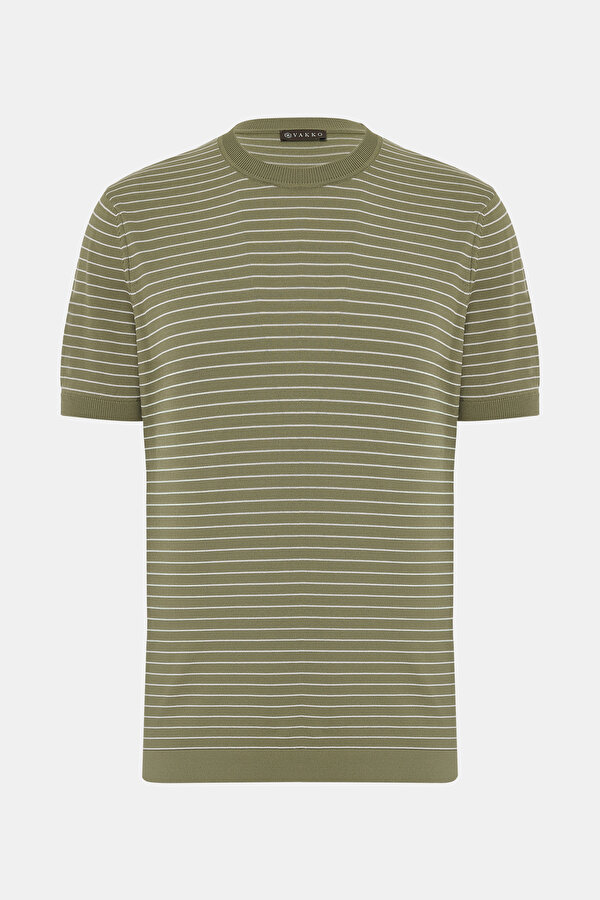 STONE COLOR BASIC / ROUND NECKLINE SHORT SLEEVE TSHIRT