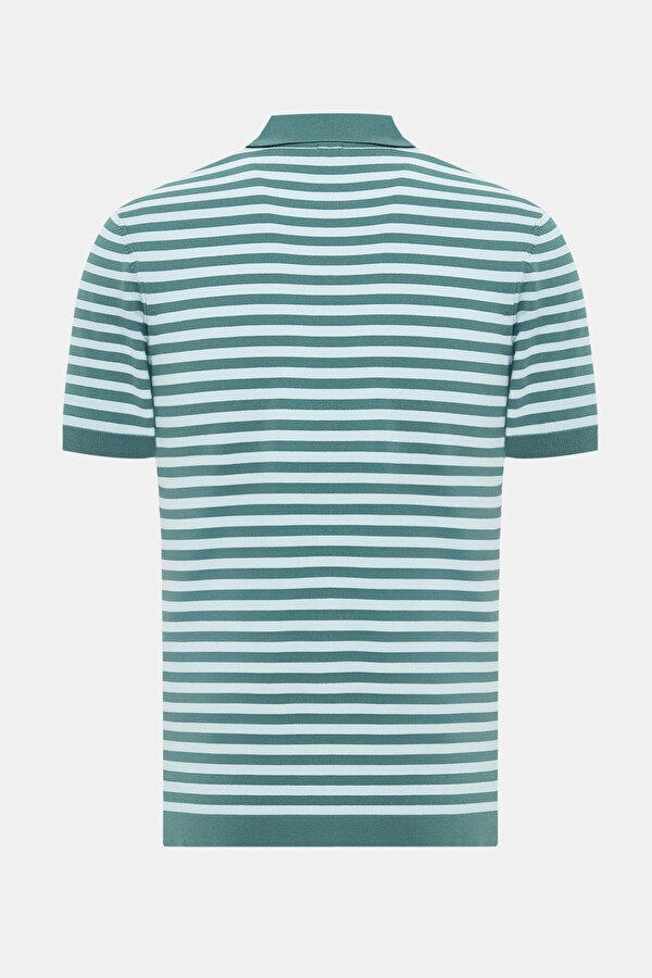 OIL GREEN POLO NECK SHORT SLEEVE TSHIRT 2