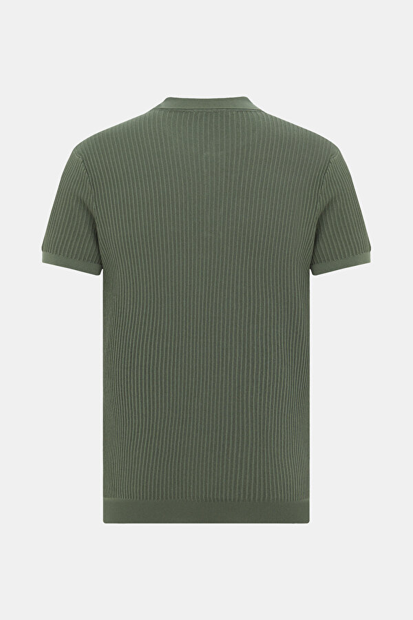 GREEN POLO NECK SHORT SLEEVE TSHIRT 2
