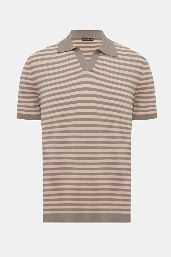 MINK POLO NECK SHORT SLEEVE TSHIRT