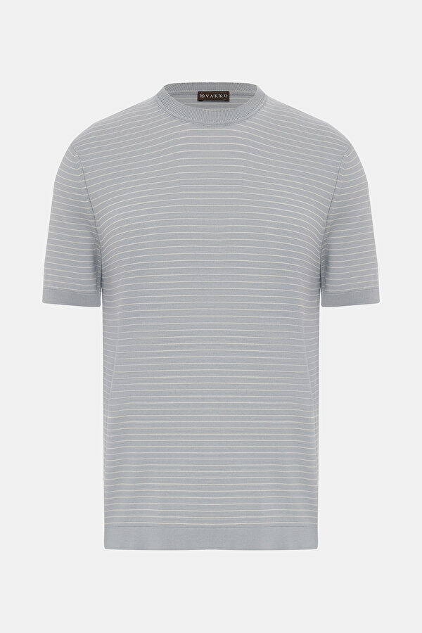STONE COLOR BASIC / ROUND NECKLINE SHORT SLEEVE TSHIRT