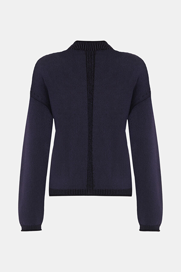 NAVY BLUE VISCOSE JERSEY 2