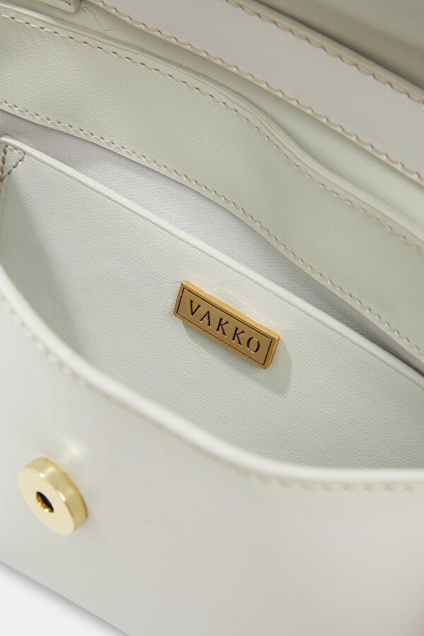 ECRU LEATHER BAG 6