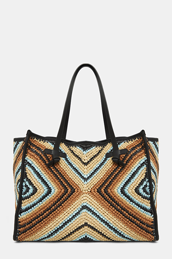 BLUE RAFFIA BAG