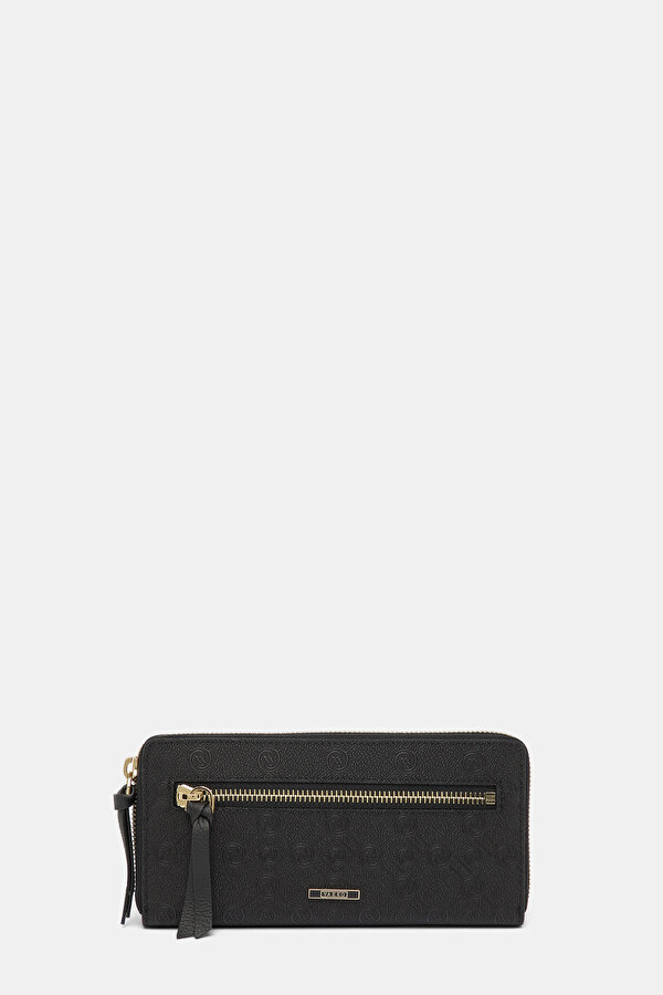 BLACK MONOGRAM WALLET