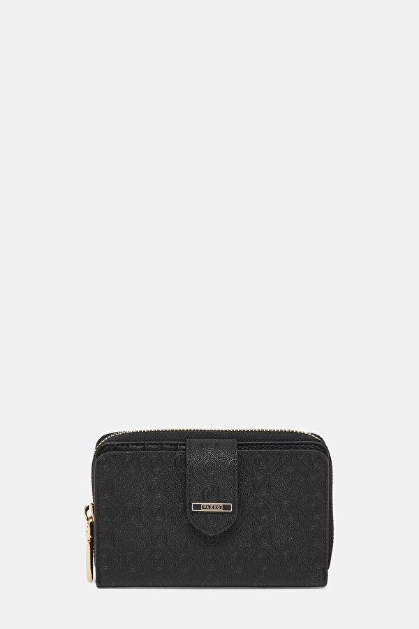 BLACK MONOGRAM WALLET