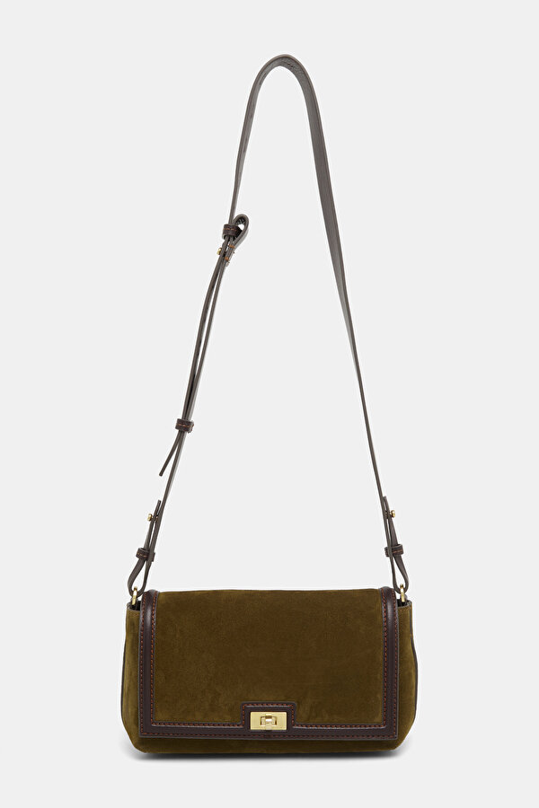 KHAKI LEATHER BAG 2
