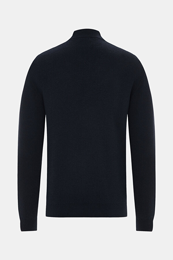 NAVY BLUE POLO NECK TRICOT 2
