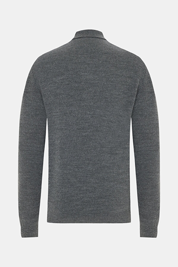 ANTHRACITE POLO NECK TRICOT 2