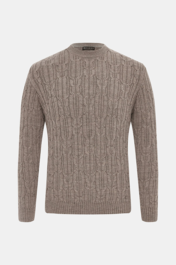 BROWN BASIC / ROUND NECKLINE TRICOT
