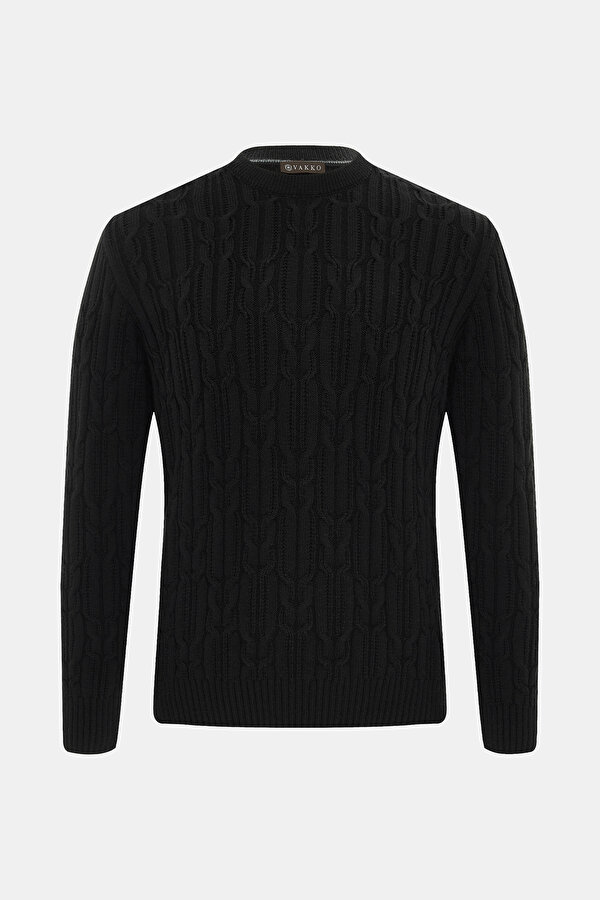 BLACK BASIC / ROUND NECKLINE TRICOT