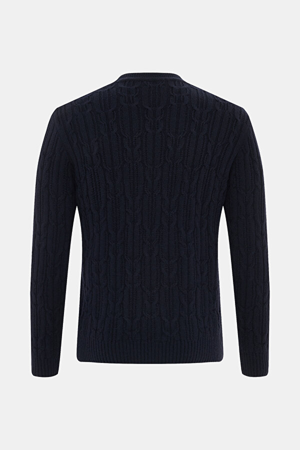 NAVY BLUE BASIC / ROUND NECKLINE TRICOT 2