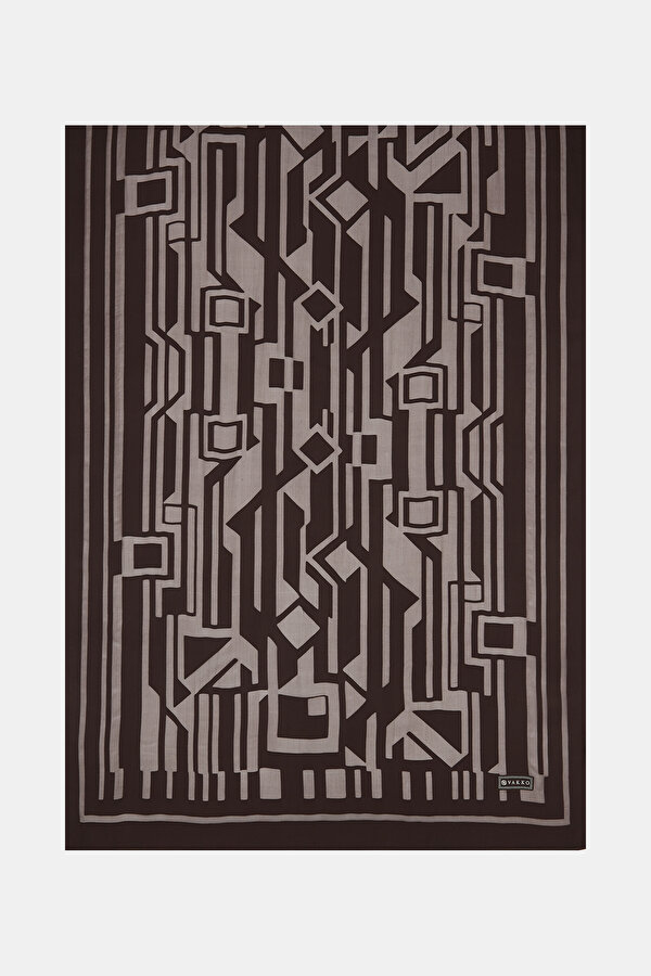 GEOMETRİK DESENLİ ESMERALDA ŞAL