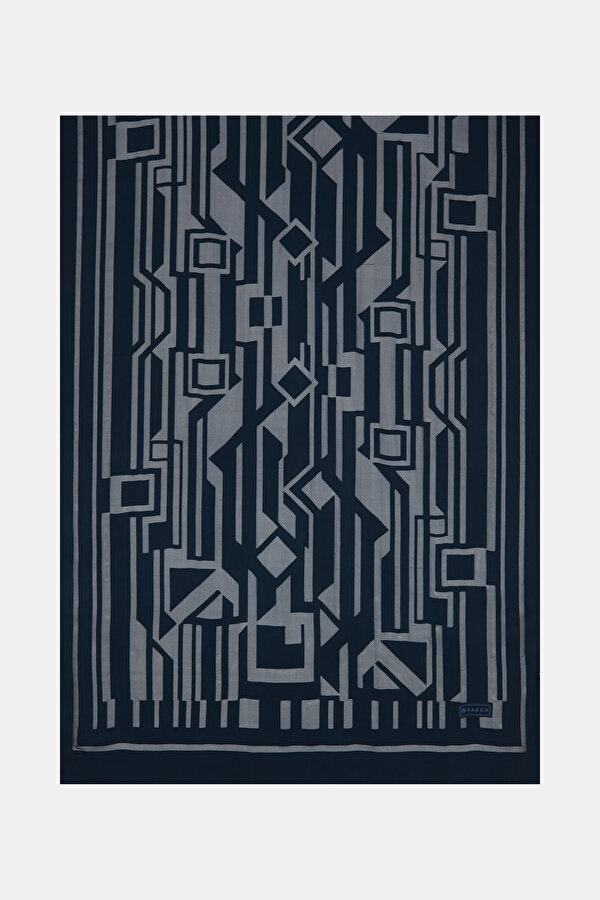 GEOMETRİK DESENLİ ESMERALDA ŞAL