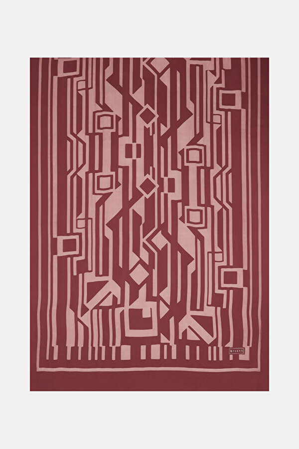 GEOMETRİK DESENLİ ESMERALDA ŞAL
