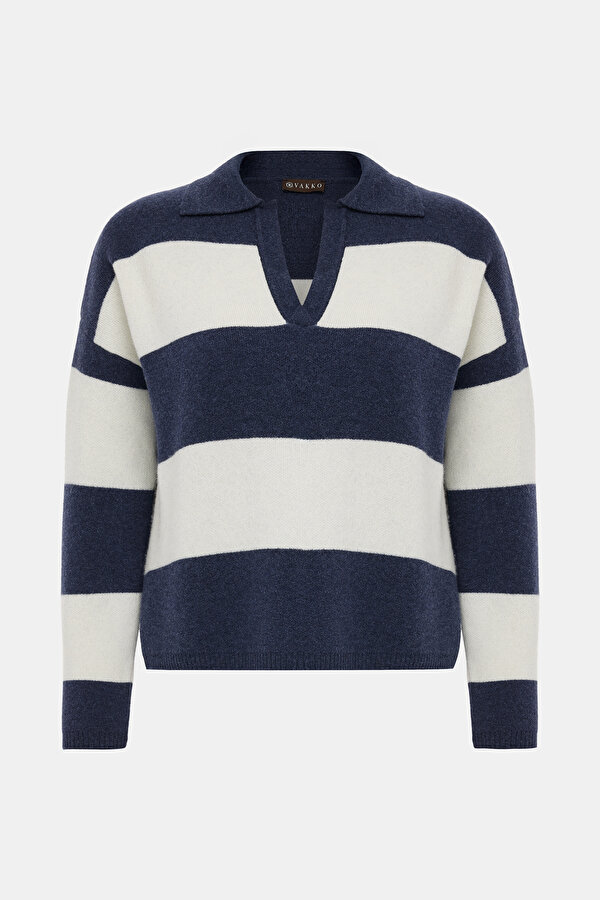 ECRU POLO NECK TRICOT