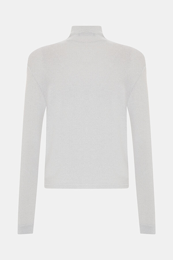 LIGHT GREY UPRIGHT COLLAR TRICOT 2