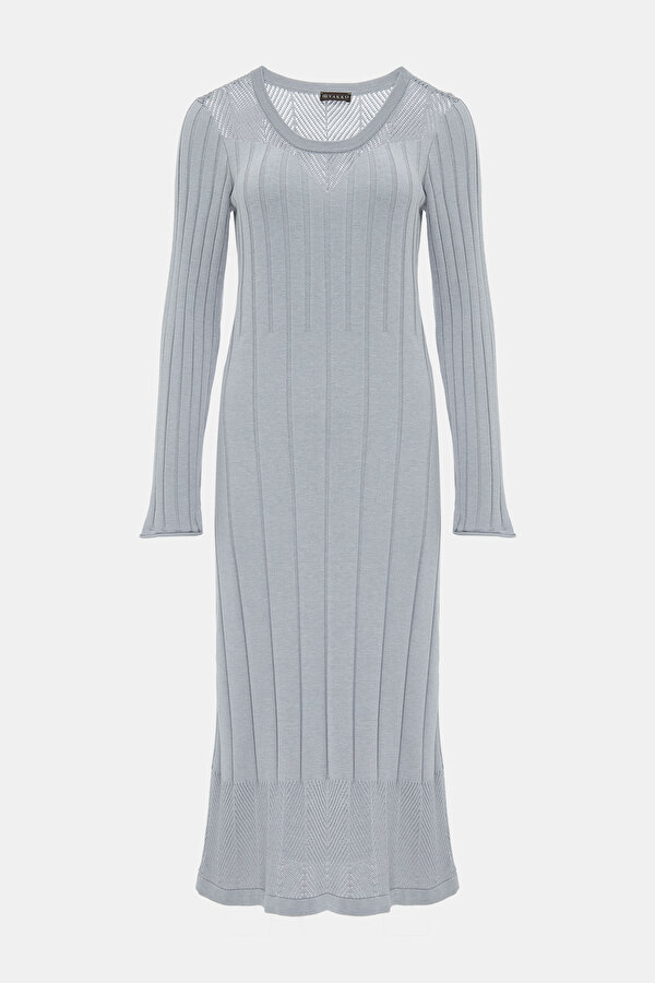 LIGHT GREY LONG SLEEVE DRESS 7