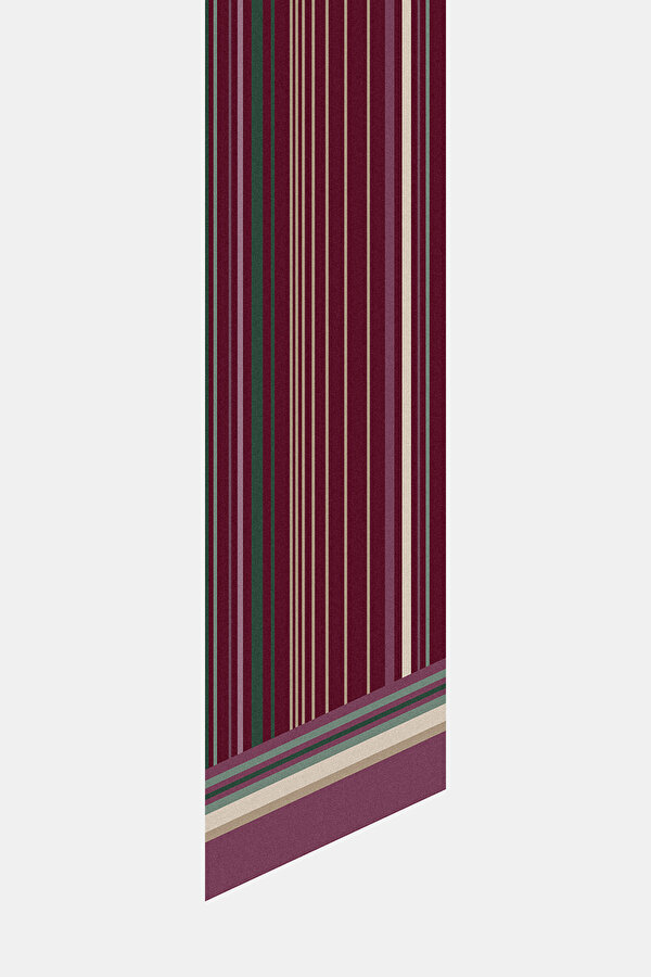 MAROON FLORAL PATTERN TWILL FOULARD 2