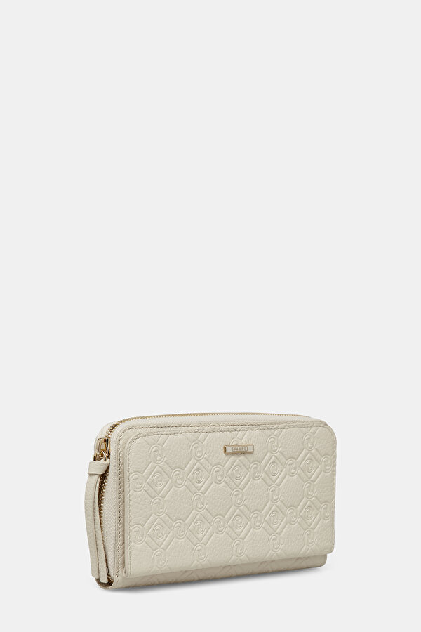 ECRU MONOGRAM LEATHER WALLET 2