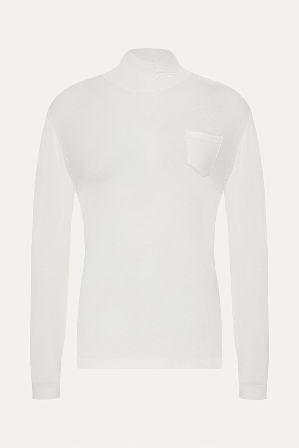 ECRU UPRIGHT COLLAR TRICOT 6