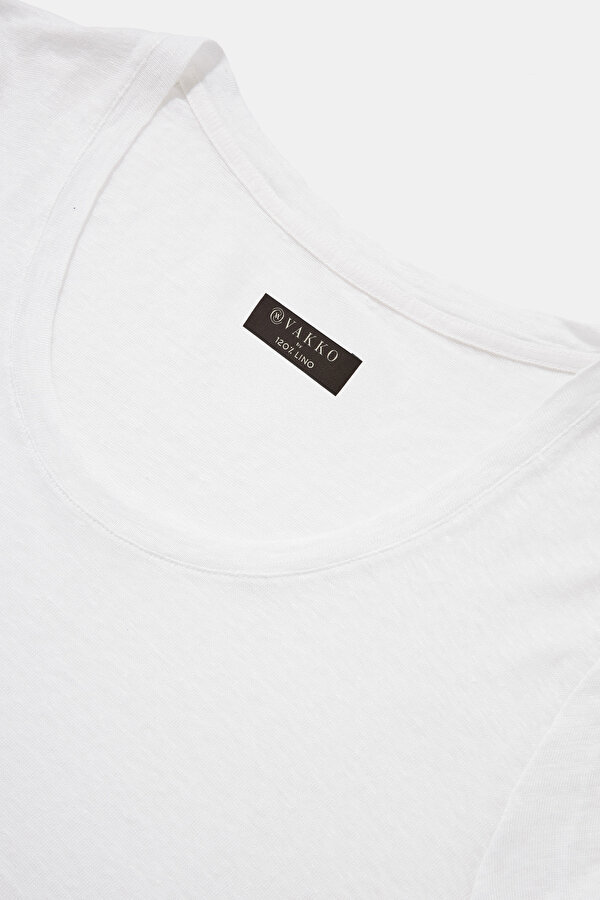 BEIGE BASIC / ROUND NECKLINE SHORT SLEEVE TSHIRT 6