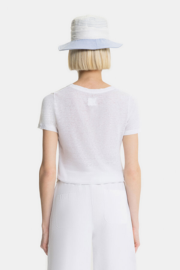 BEIGE BASIC / ROUND NECKLINE SHORT SLEEVE TSHIRT 2