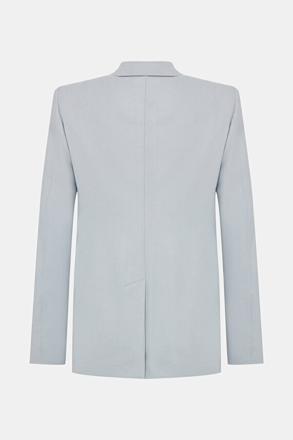 LIGHT GREY SURPLICE NECKLINE (CROSS-OVER NECKLINE) JACKET 7