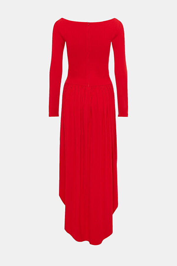 RED MIDI DRESS 2