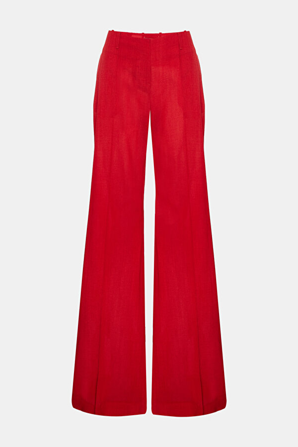 RED WIDE LEG TROUSERS 6