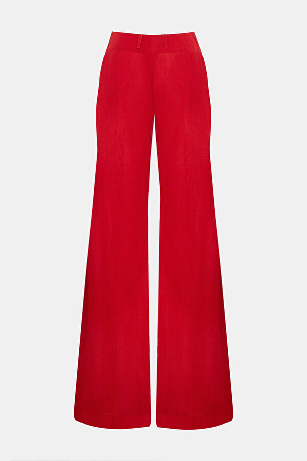 RED WIDE LEG TROUSERS 7