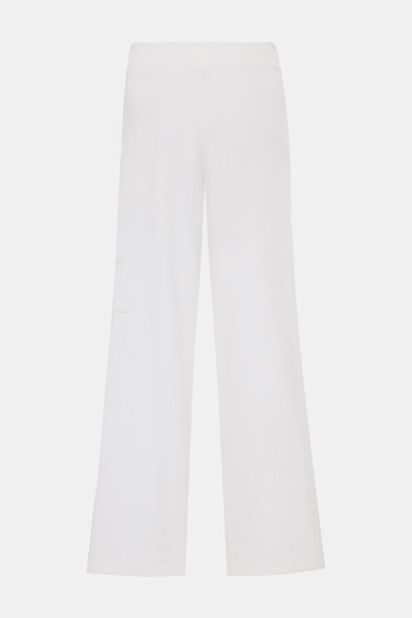 WHITE WIDE LEG TROUSERS 6