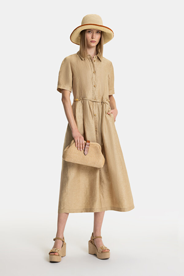BEIGE DRESS