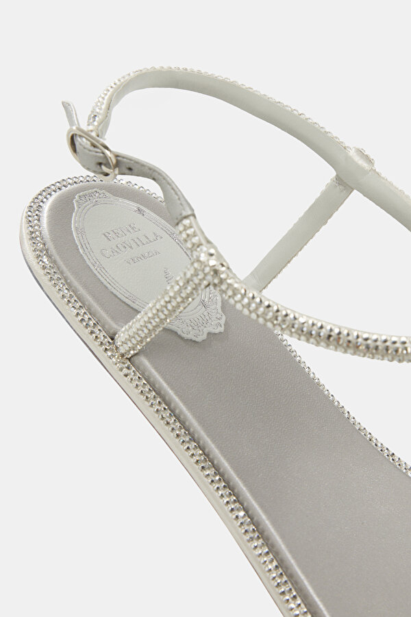 SILVER JEWELLED SANDALS 6