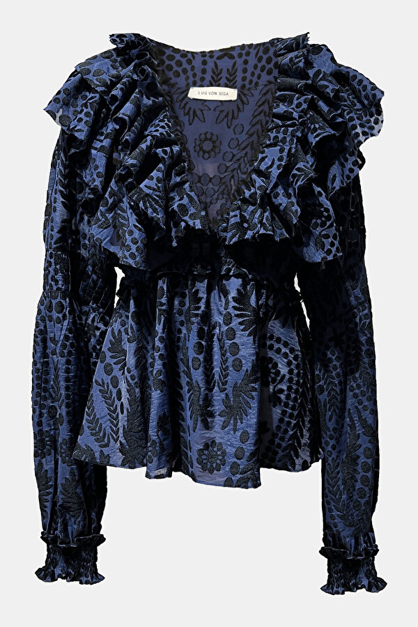 NAVY BLUE BLOUSE