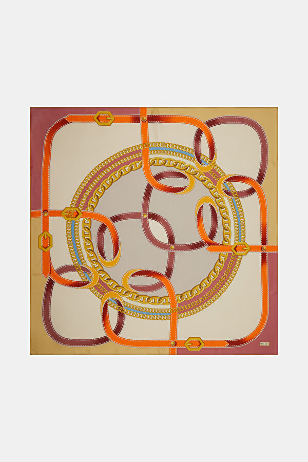 CAMEL OBJECT DESIGN TWILL SCARF