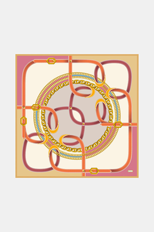 CAMEL OBJECT DESIGN TWILL SCARF