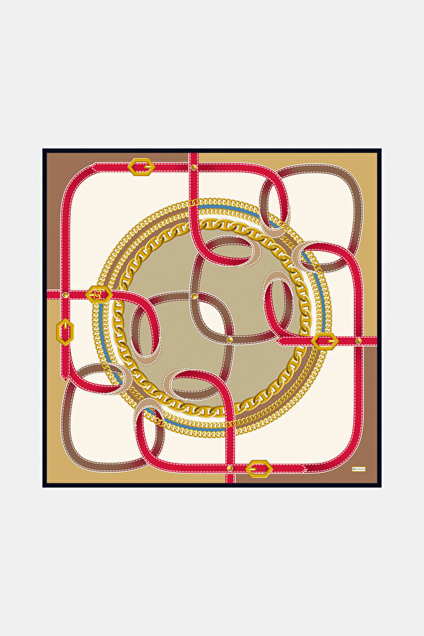 CAMEL OBJECT DESIGN TWILL SCARF