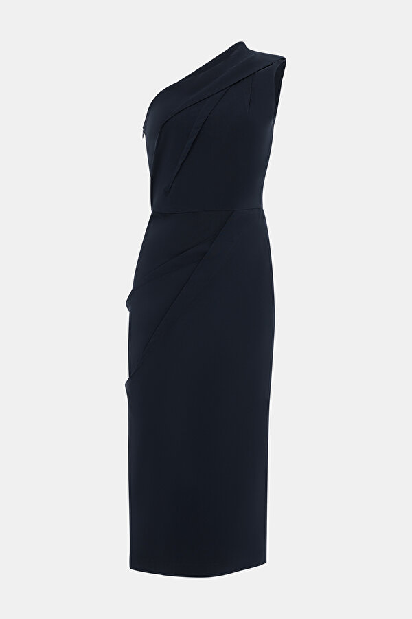 NAVY BLUE ONE SHOULDER DRESS 6