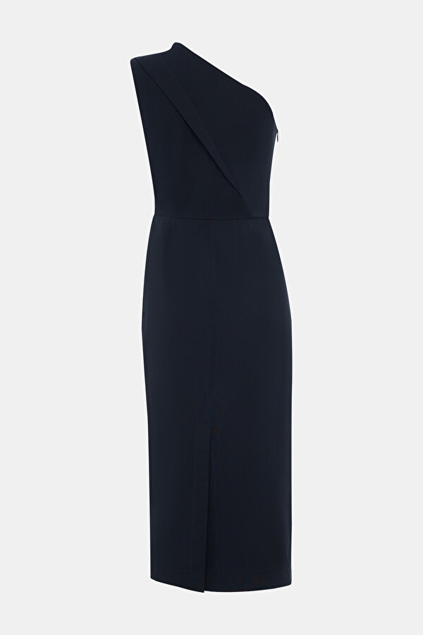 NAVY BLUE ONE SHOULDER DRESS 7