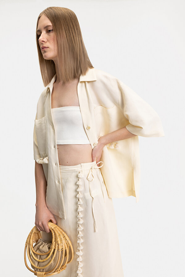 CREAM SHORT SLEEVE SHIRT 6