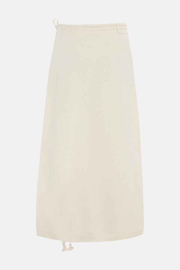 CREAM MIDI SKIRT 6