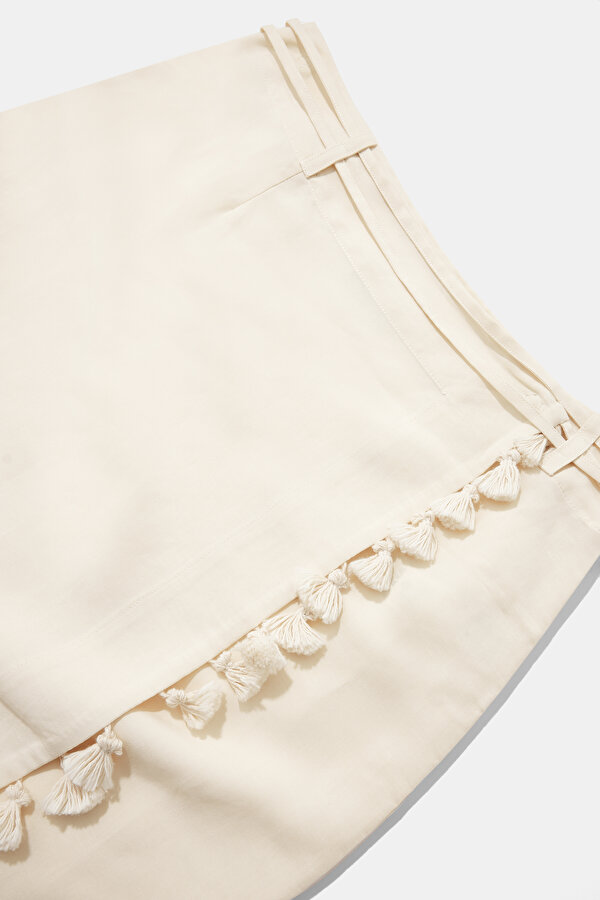 CREAM MIDI SKIRT 7