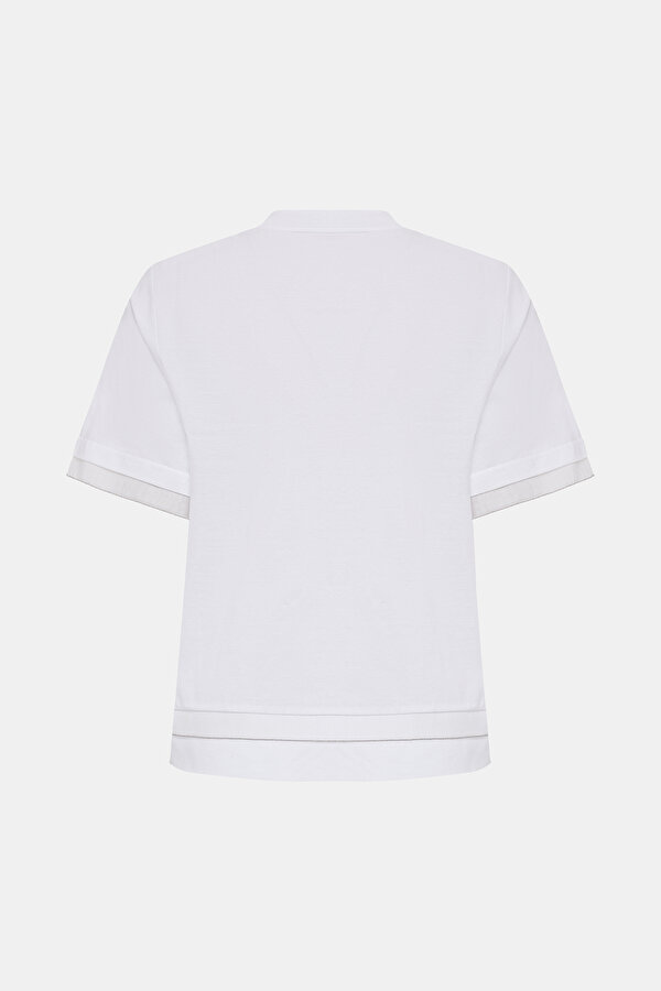 ECRU BASIC / ROUND NECKLINE SHORT SLEEVE TSHIRT 6