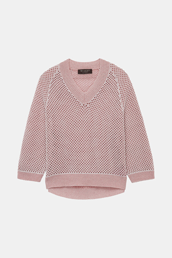 DRIED ROSE V NECK TRICOT 7