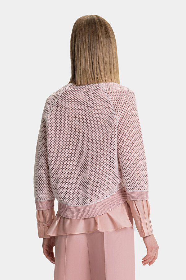 DRIED ROSE V NECK TRICOT 2