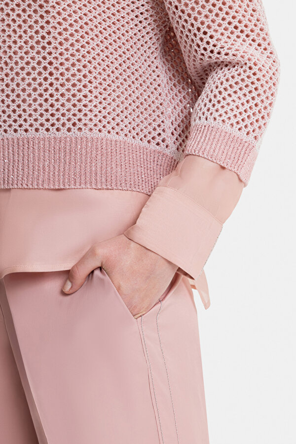 DRIED ROSE V NECK TRICOT 6